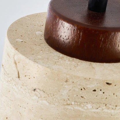 Kiki's Way | Janette Travertine Pendant Light – Cord Hung