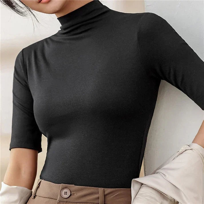 Ultra-Thin Seamless Turtleneck Sweater