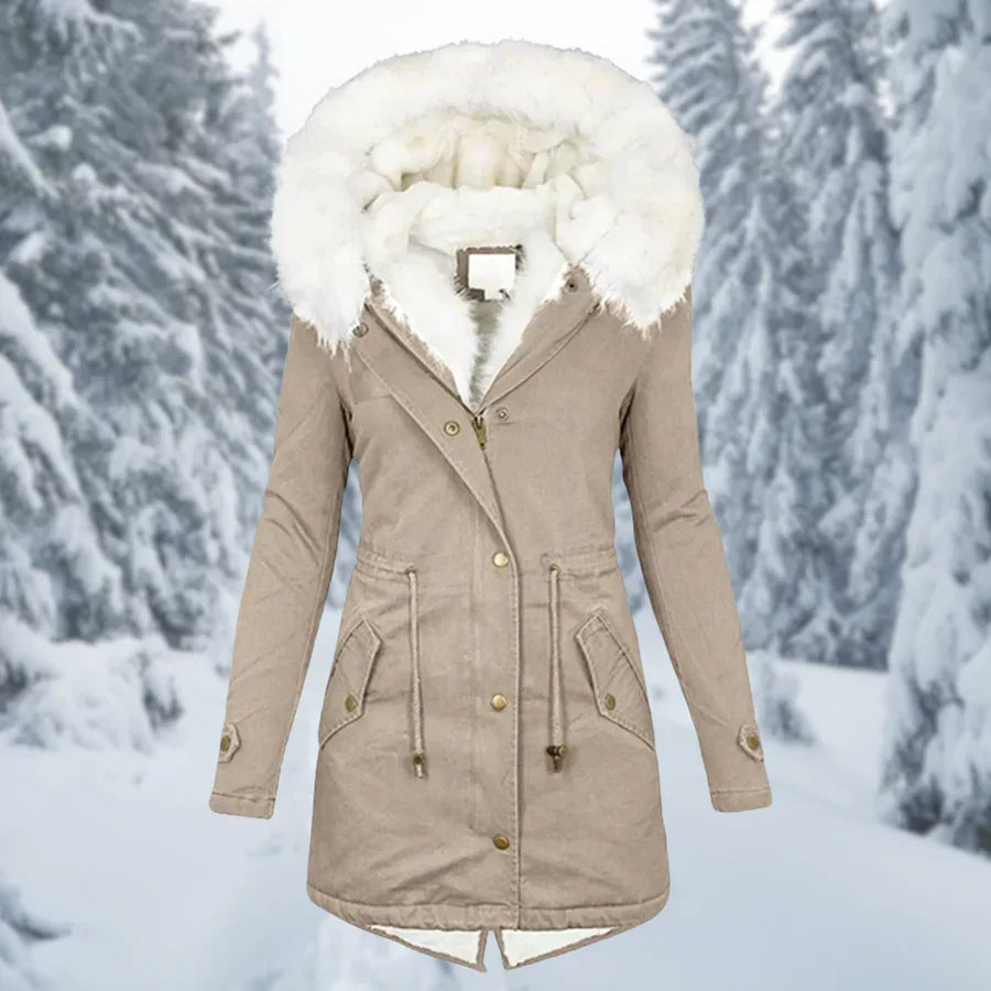 Warm Winter Jacket for Women, Mid-Length