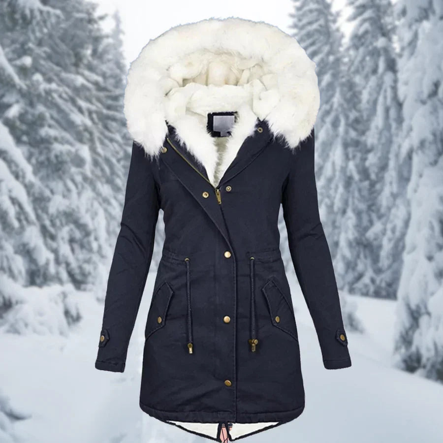 Warm Winter Jacket for Women, Mid-Length