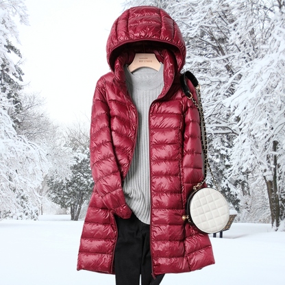 Women's Quilted Coat with Hood