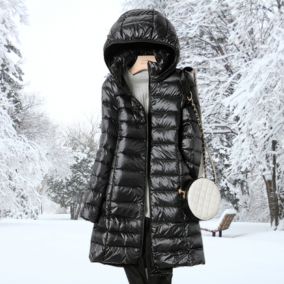 Women's Quilted Coat with Hood