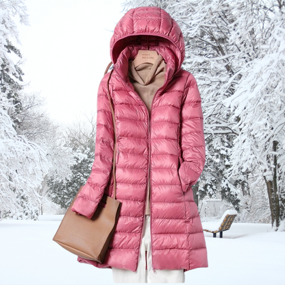 Women's Quilted Coat with Hood