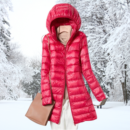 Women's Quilted Coat with Hood
