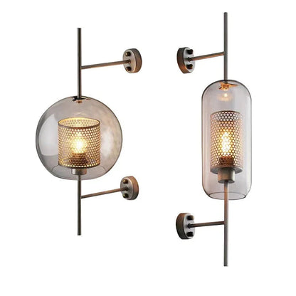 Kiki's Way | Allegro Brass Wall Light – Honeycomb & Glass Globe
