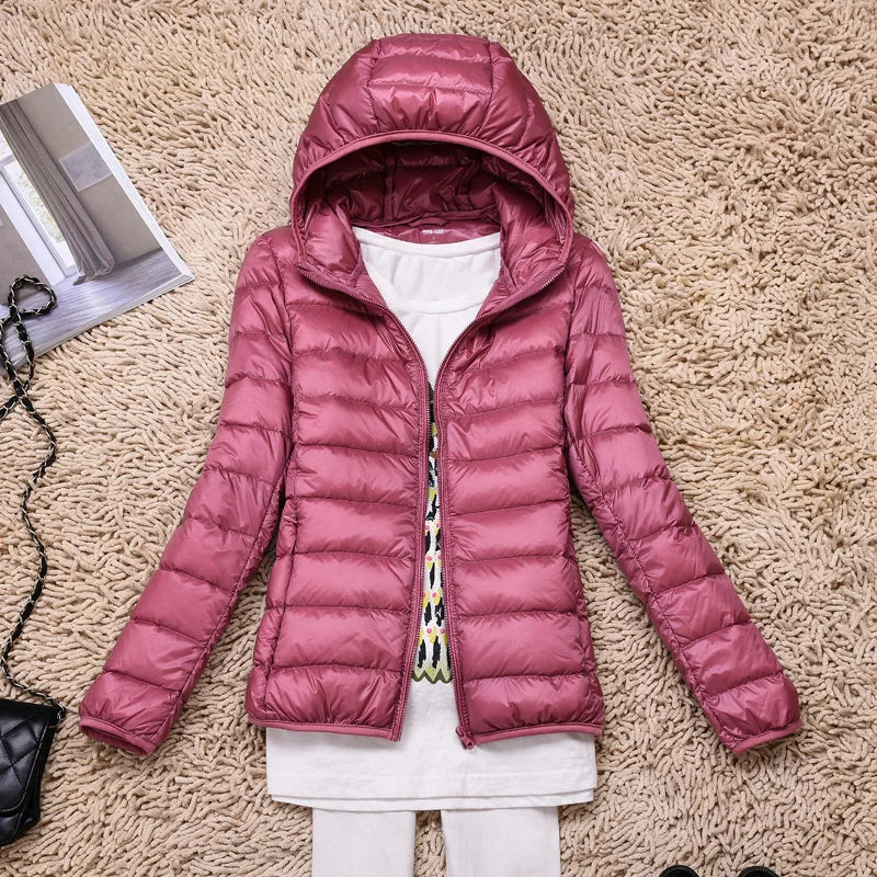 Ultra-Light Women's Down Jacket with Hood