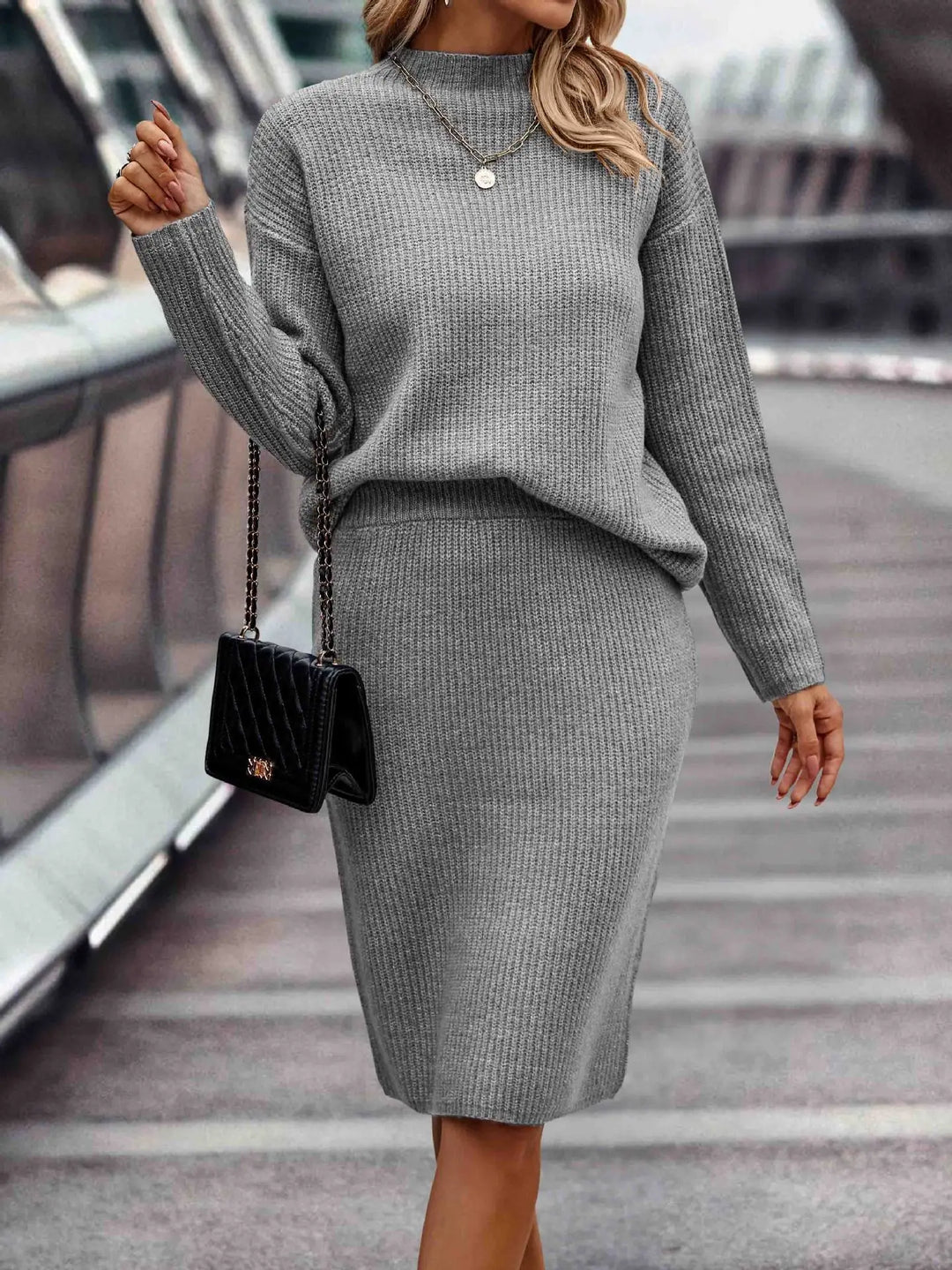 Women's 2-Piece Sweater and Skirt Set