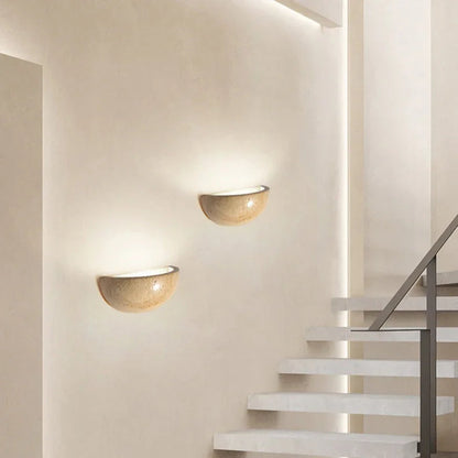 Kiki's Way | Avery Travertine Wall Light – Half-Moon, G4