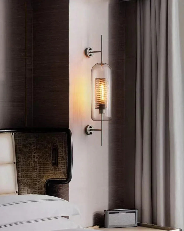 Kiki's Way | Allegro Brass Wall Light – Honeycomb & Glass Globe
