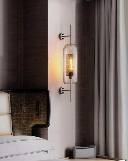 Kiki's Way | Allegro Brass Wall Light – Honeycomb & Glass Globe
