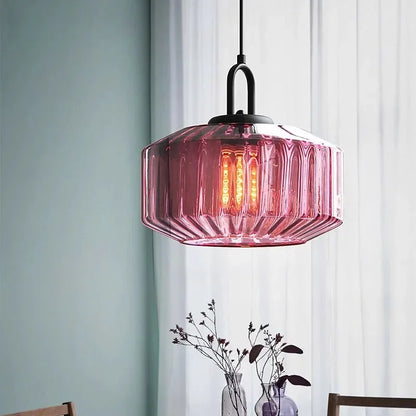 Kiki's Way | Quennie Coloured Glass Pendant Light – Green or Purple