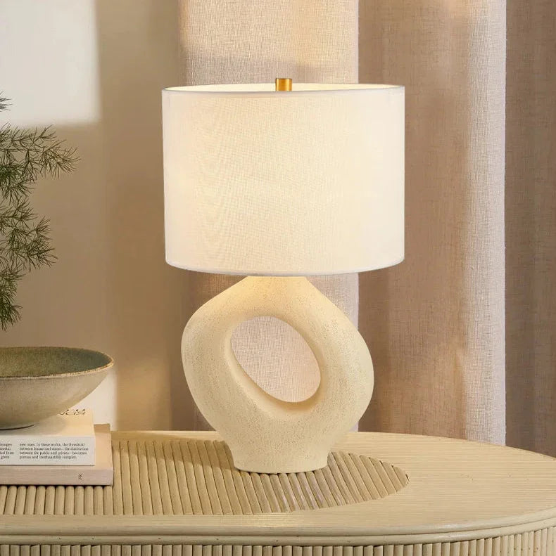 Kiki's Way | Aleyna Resin Table Lamp – Fabric Shade