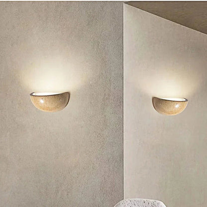 Kiki's Way | Avery Travertine Wall Light – Half-Moon, G4