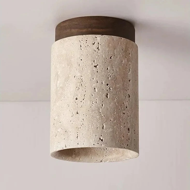Kiki's Way | Tifanny Travertine Ceiling Light – Wood, E27