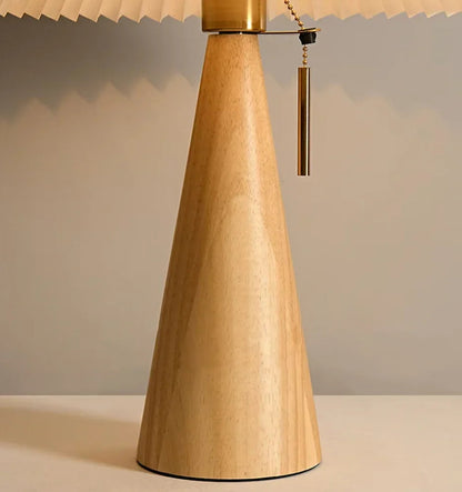 Kiki's Way | Astoria Wooden Table Lamp – Pleated Shade