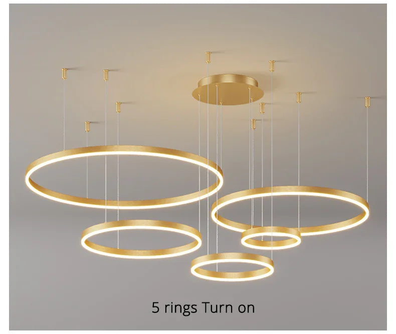 Kiki's Way | Fleur Ring Chandelier – Multi-Ring LED, Dimmable