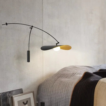 Kiki's Way | Ariel Long-Arm Wall Light – Frosted Glass, Black or Gold