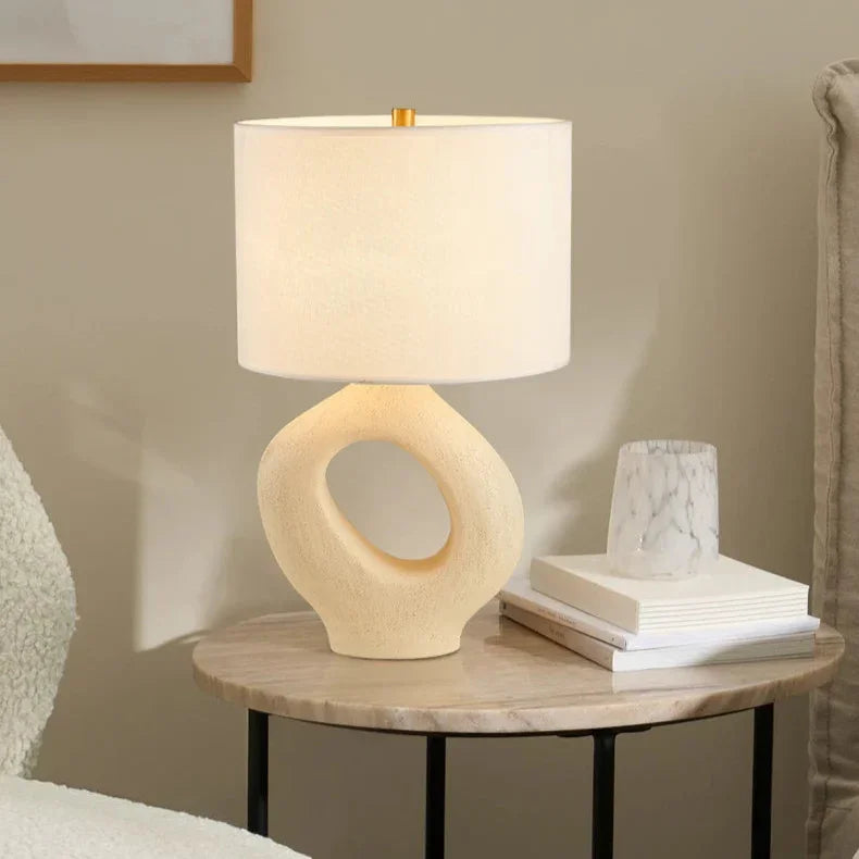 Kiki's Way | Aleyna Resin Table Lamp – Fabric Shade
