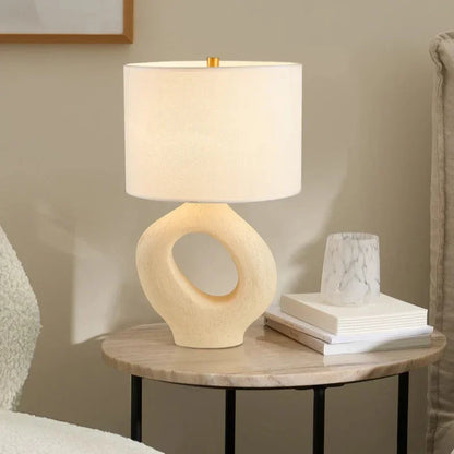 Kiki's Way | Aleyna Resin Table Lamp – Fabric Shade