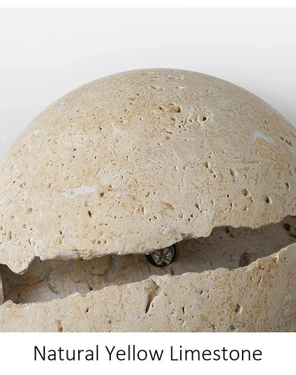 Kiki's Way | Blake Travertine Wall Light – Round Disc, G4