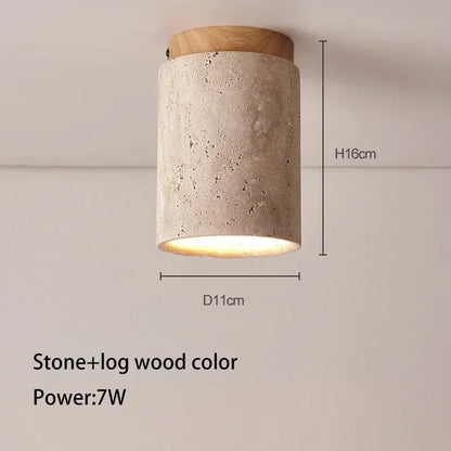 Kiki's Way | Tifanny Travertine Ceiling Light – Wood, E27