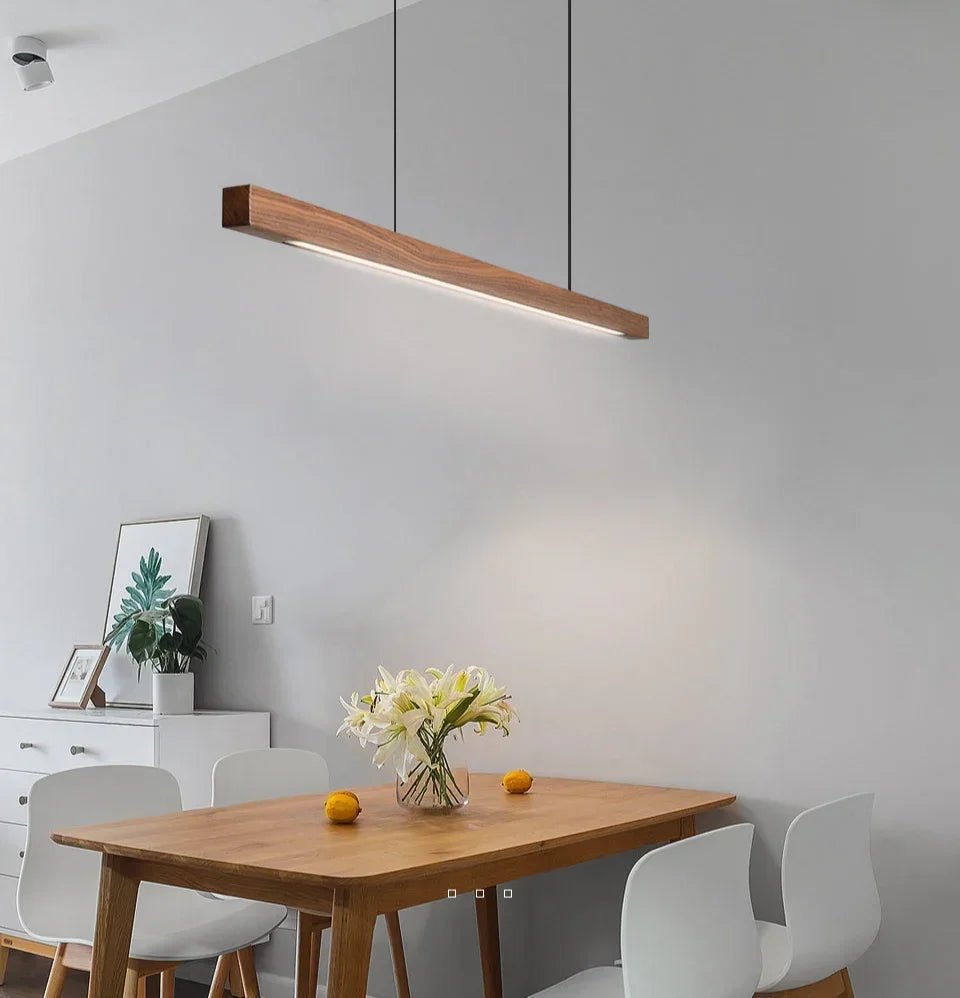 Kiki's Way | Catalina Linear Pendant Light – Pine & Black Walnut