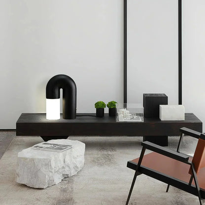 Kiki's Way | Båglampa Arched Table Lamp – Wood & Acrylic