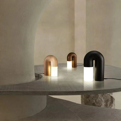 Kiki's Way | Båglampa Arched Table Lamp – Wood & Acrylic