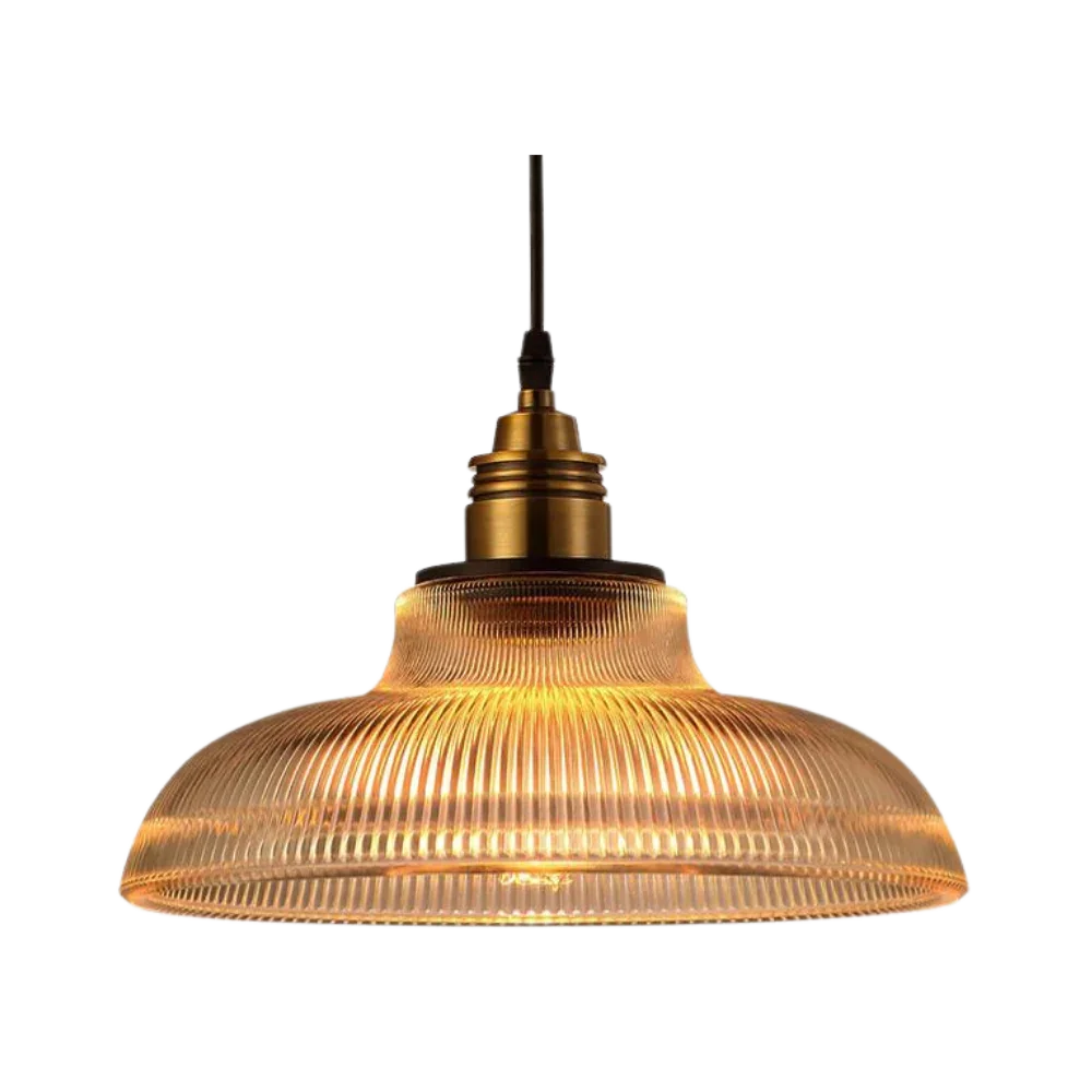 Kiki's Way | Boston Glass Pendant Light – Retro Metal & Glass