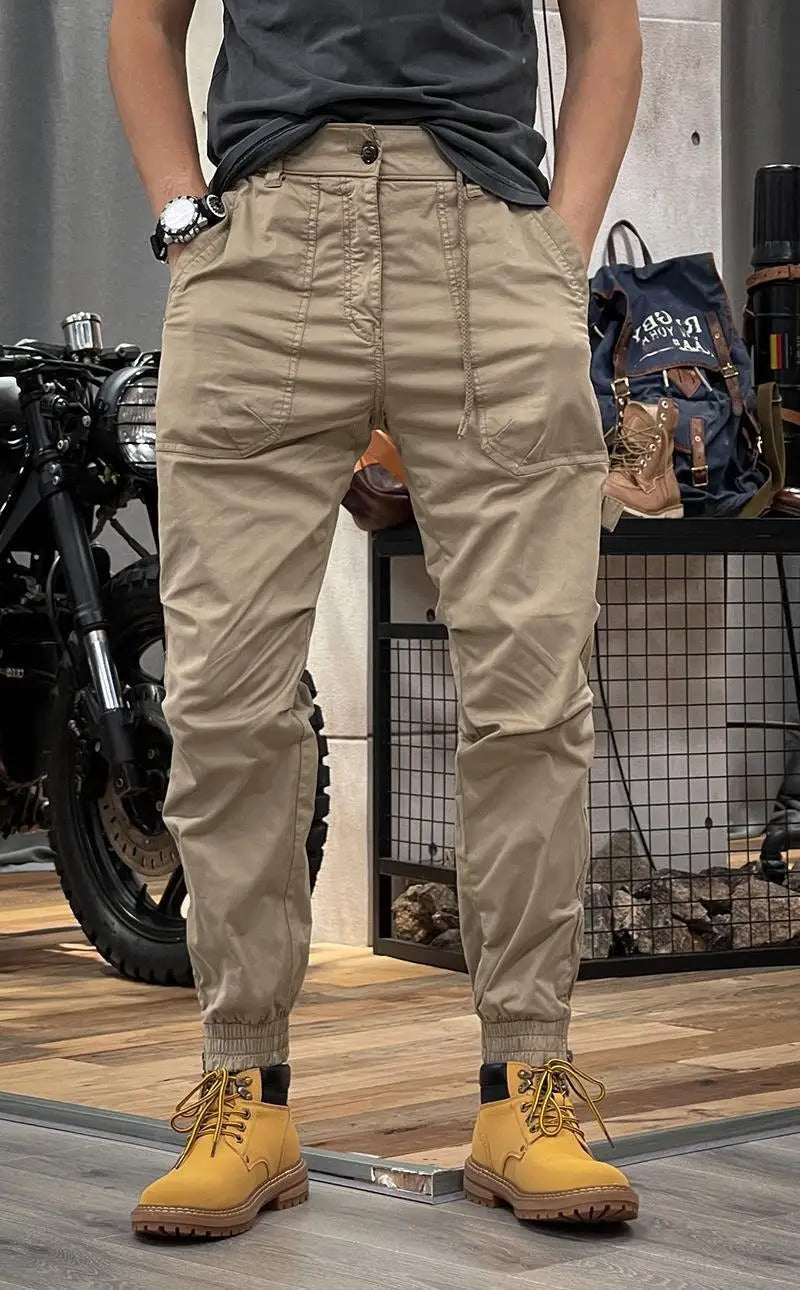 Stretch Cargo Pants with Pockets