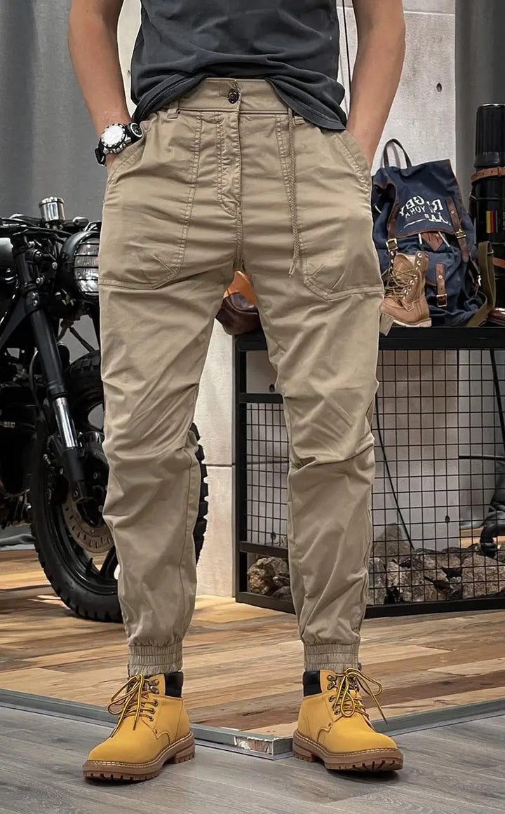 Stretch Cargo Pants with Pockets
