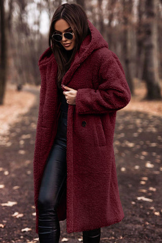 Women's Teddy Coat with Hood