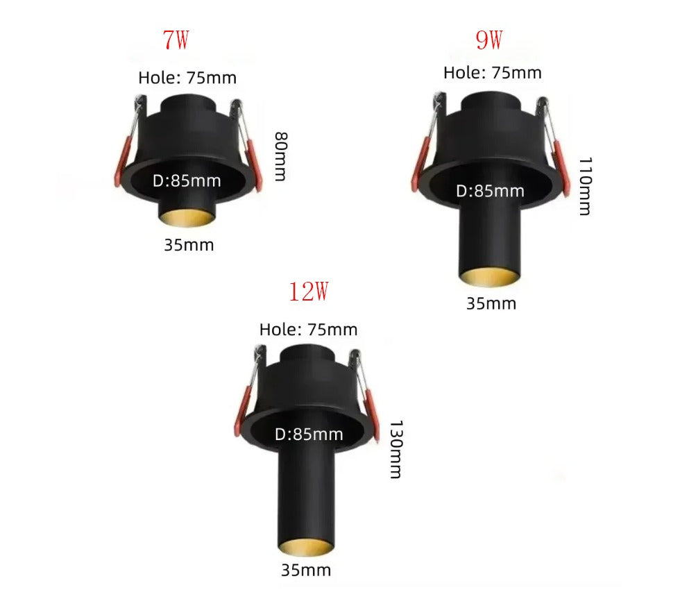 Kiki's Way | Kinslee Recessed Downlight – 360° Anti-Glare, COB