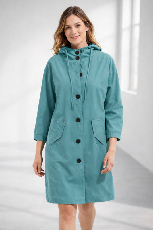 Women's Mid-Length Hooded Jacket