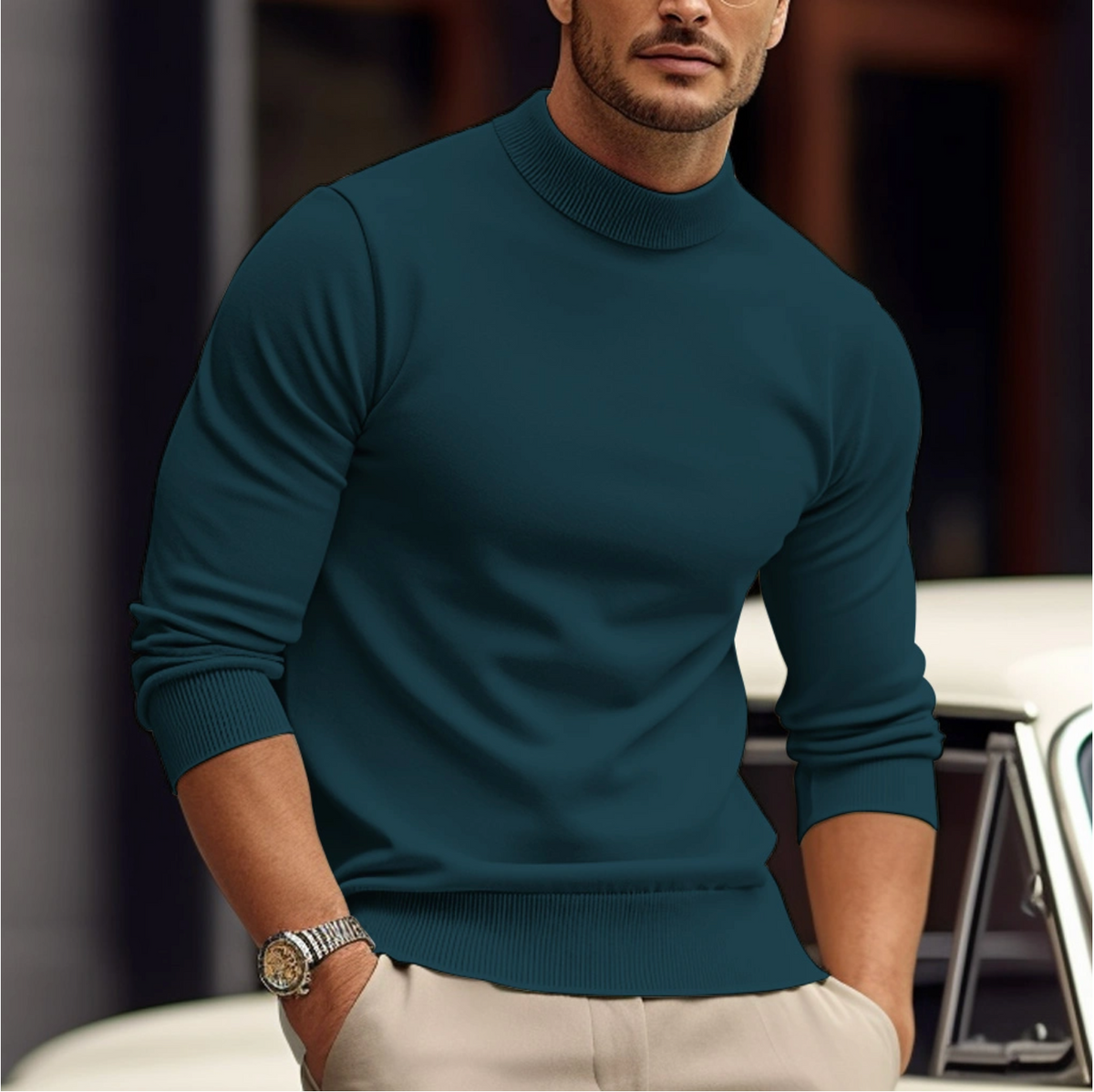 Men's Sweater in Soft Cotton