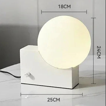 Kiki's Way | Arya Steel Table Lamp – Frosted Glass Globe