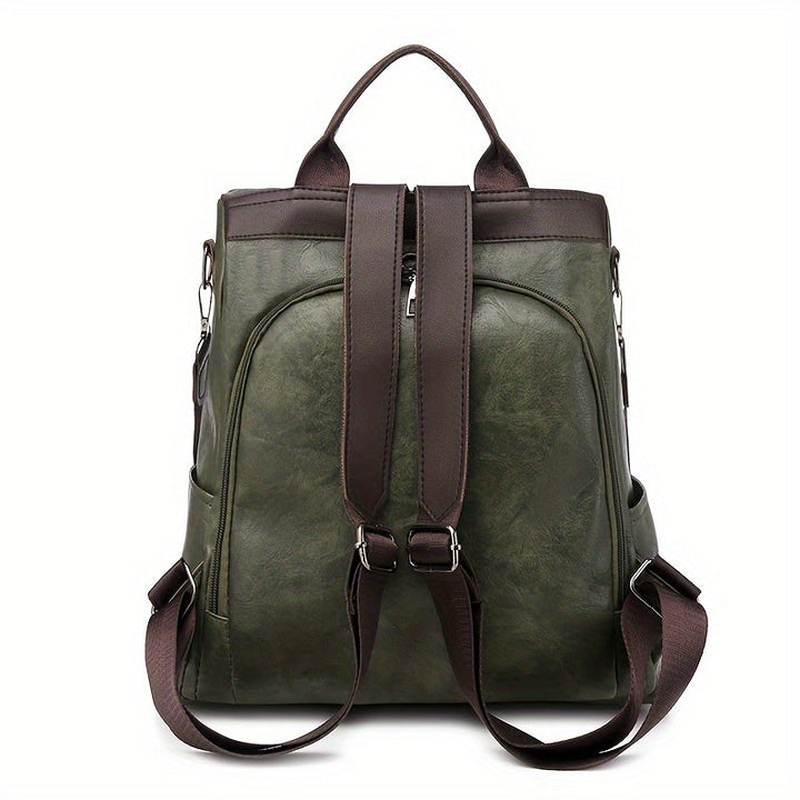 Women's Anti-Theft Vegan Backpack - Anti-Theft City Backpack