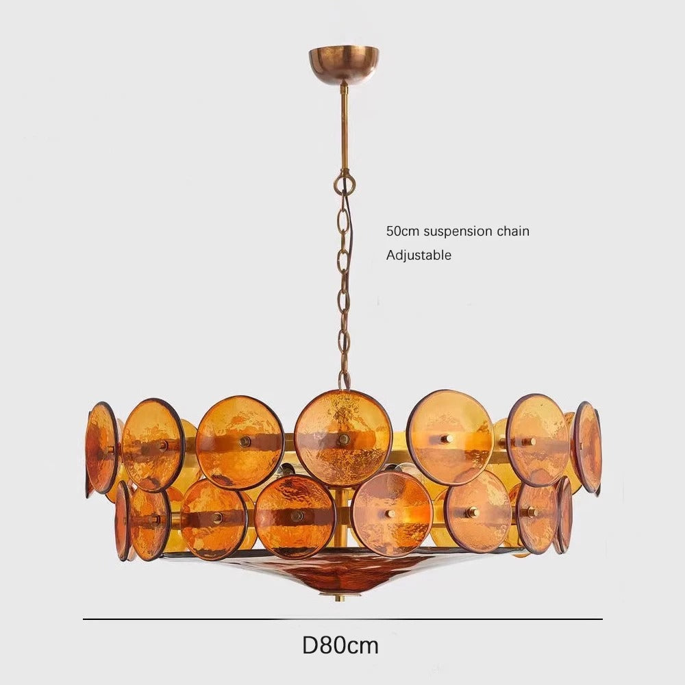 Kiki's Way | Clara Coloured Glass Chandelier – Chain Pendant, E14