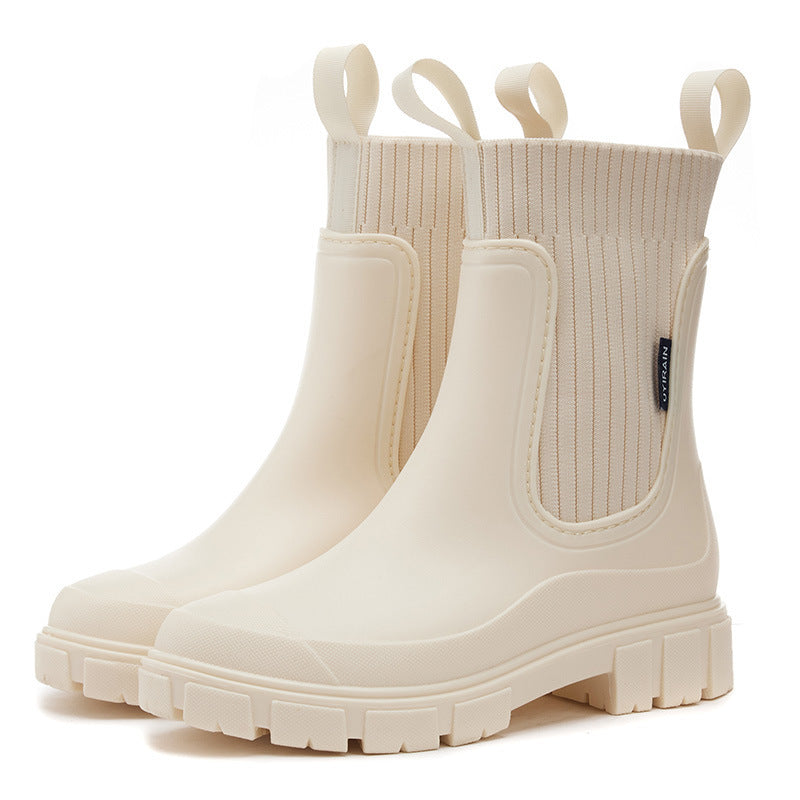 Rubber Boots - Waterproof with Anti-Slip Sole, Perfect for Rainy Weather