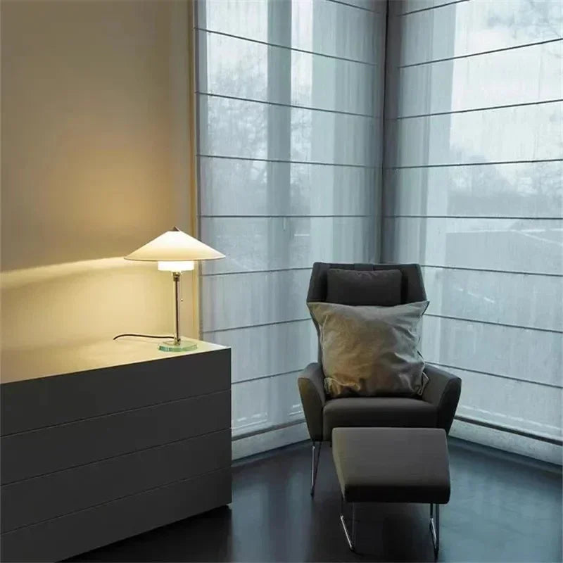 Kiki's Way | Bauhaus Nova Table Lamp – Chrome & Glass