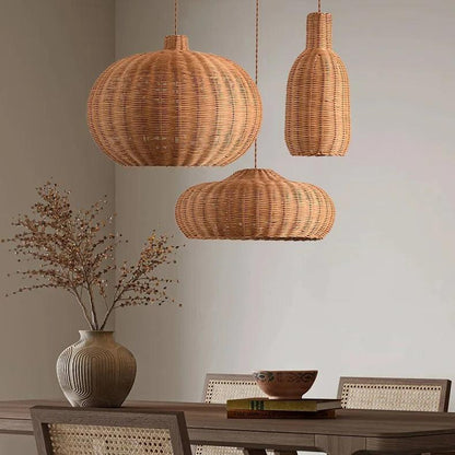 Kiki's Way | Lambogan Rattan Pendant Light – Handwoven, E27