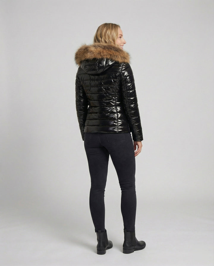 Women's Fur-Hood Puffer Coat - Winter 2024
