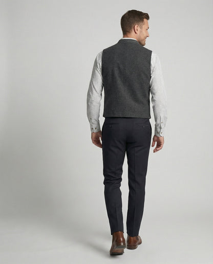 Elegant Men's Traditional Bavarian Vest, Gray
