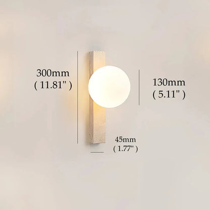 Kiki's Way | Abigail Travertine Wall Light – Vertical Bar