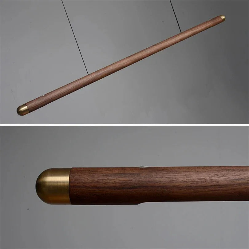 Kiki's Way | Orianna Wooden Linear Pendant Light – Ash or Walnut