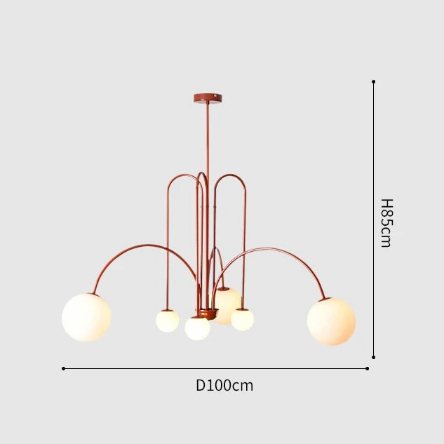 Kiki's Way | St Kilda Chandelier – Six-Light G9, Metal & Glass