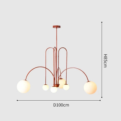 Kiki's Way | St Kilda Chandelier – Six-Light G9, Metal & Glass