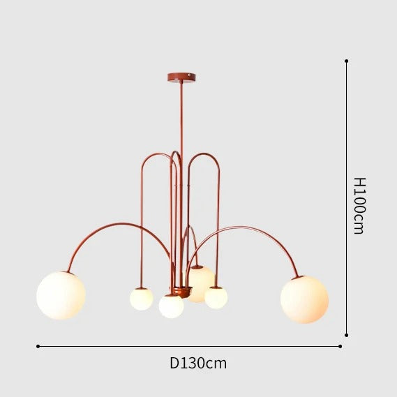 Kiki's Way | St Kilda Chandelier – Six-Light G9, Metal & Glass