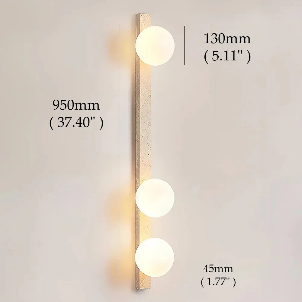 Kiki's Way | Abigail Travertine Wall Light – Vertical Bar