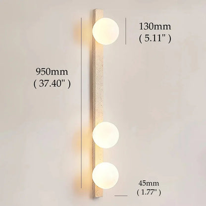Kiki's Way | Abigail Travertine Wall Light – Vertical Bar